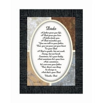 CROSSROADS HOME DCOR Poem Thanking Dad 7 in x 9 in Charcoal Picture Frames