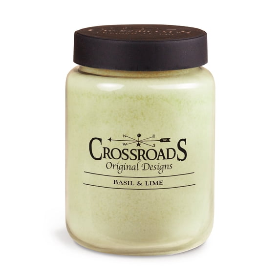 CROSSROADS ORIGINAL DESIGNS Crossroads Basil & Lime Scented 2-Wick Candle, 26 oz.