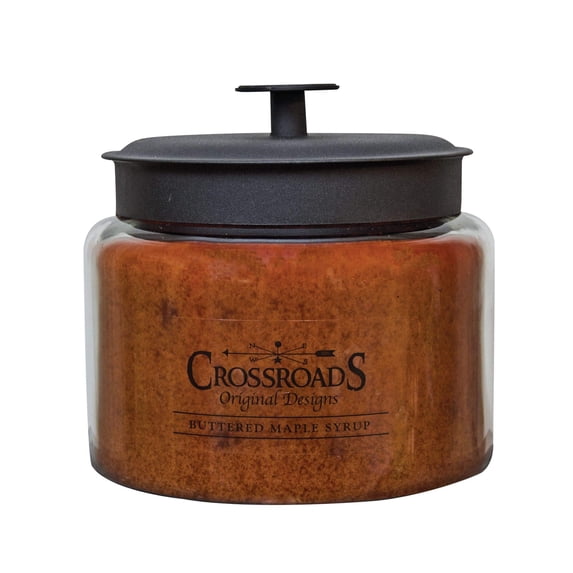 CROSSROADS ORIGINAL DESIGNS Crossroads Buttered Maple Syrup Scented 4-Wick Candle, 64 Ounce