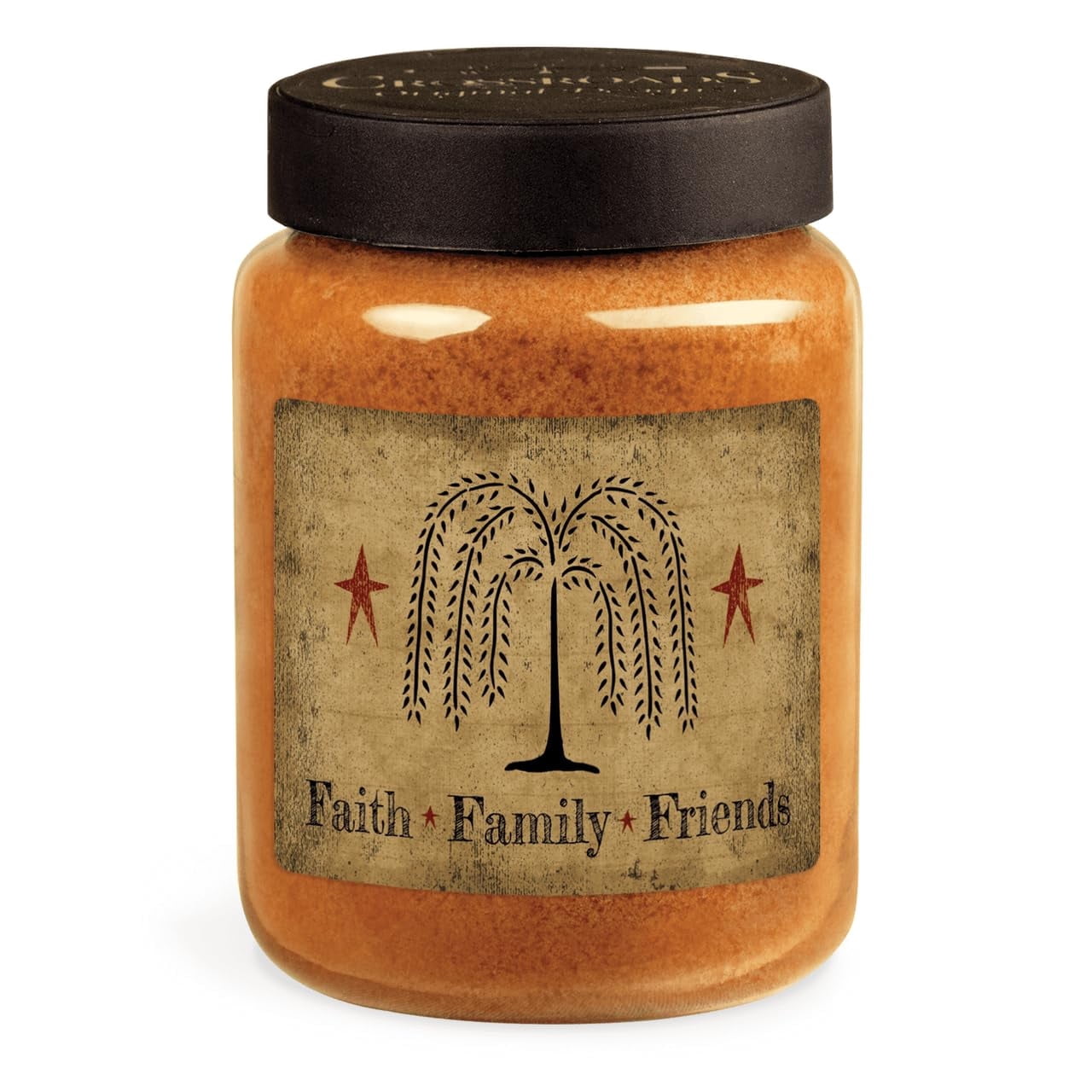 CROSSROADS ORIGINAL DESIGNS Faith Family Friends with Tree Maple Pumpkin Donut Scented Jar Candle, 26 Oz, Home Fragrance