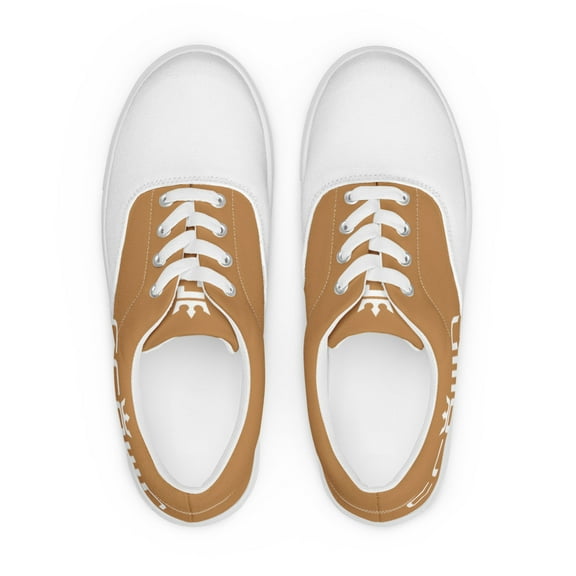 CROWN 2 TONE TAN Men’s lace-up canvas shoes (5)