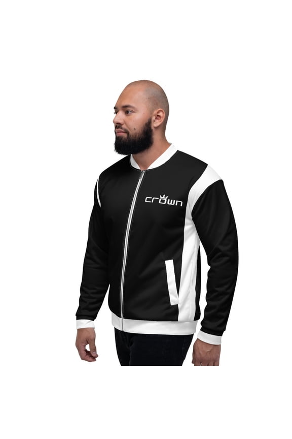 CROWN BIG TIME BLACK Unisex Bomber Jacket (M)