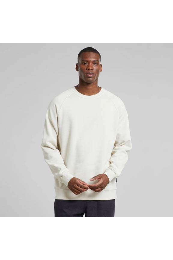 Unisex Adult Fleece Crewneck Sweatshirt Classic Fit Heavy Blend Pullover Sweater for Men & Women (White, L)