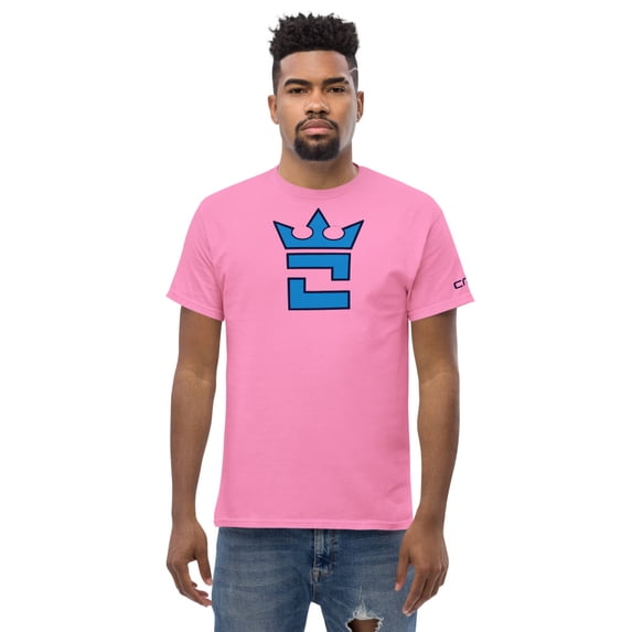 CROWN DOUBLE BLUE Men's classic tee (Azalea, L)