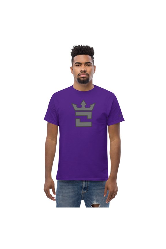 CROWN DOUBLE GRAY Men's classic tee (Purple, S)