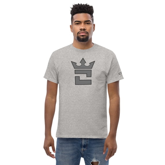 CROWN DOUBLE GRAY Men's classic tee (Sport Grey, L)