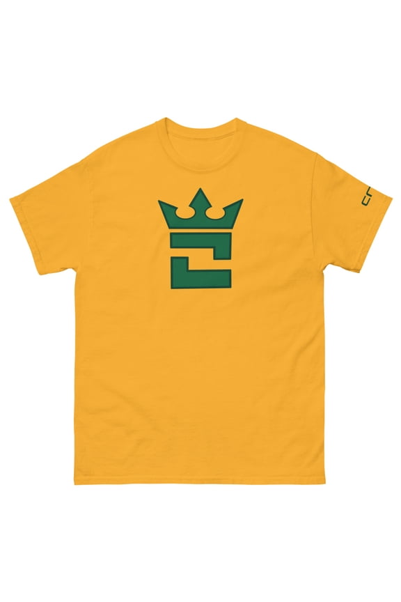 CROWN DOUBLE GREEN Men's classic tee (Gold, 2XL)