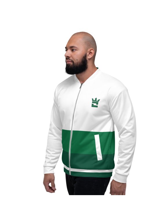 CROWN DOUBLE GREEN Unisex Bomber Jacket (3XL)