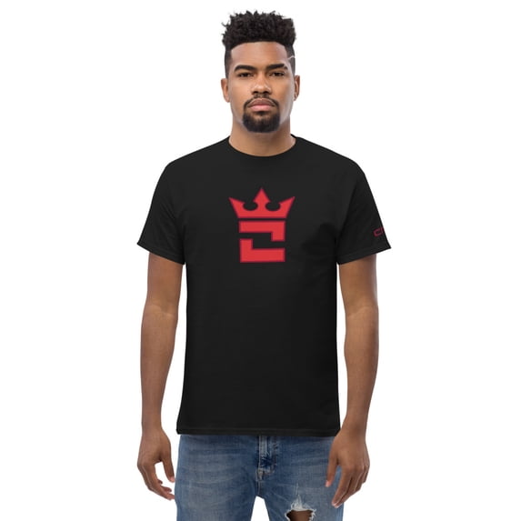 CROWN DOUBLE RED Men's classic tee (Black, S)