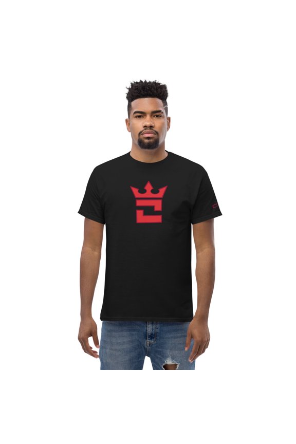 CROWN DOUBLE RED Men's classic tee (Black, S)