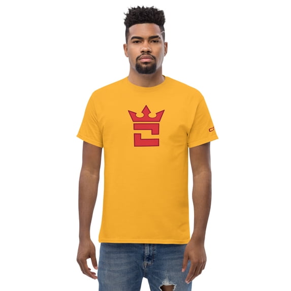 CROWN DOUBLE RED Men's classic tee (Gold, 4XL)