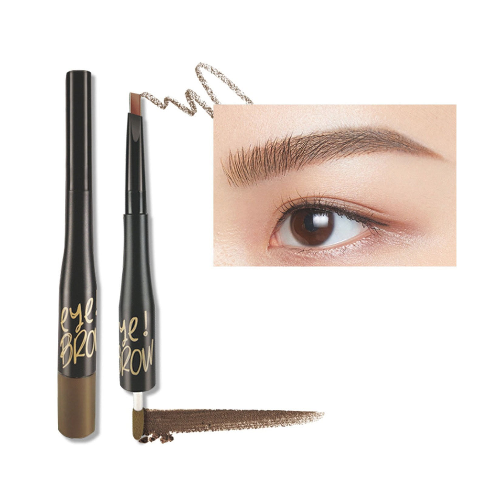 ROUYCD Double Brush Head Eyebrow Powder Eyebrow Instant Eyebrow And