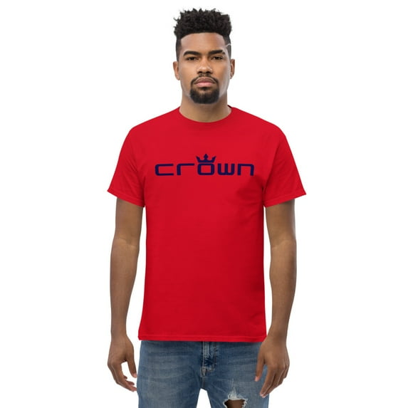 CROWN NAVY TITLE Men's classic tee (Red, S)