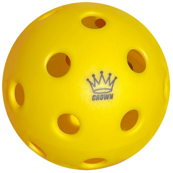 CROWN PICKLEBALL - High-Performance INDOOR Pickleballs (3-PACK LEMON)