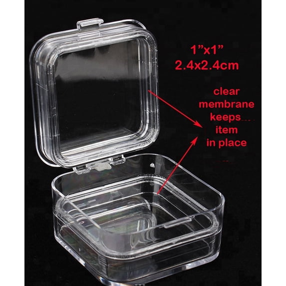 CROWN PILLOW BOXES 1"x1" with membrane 10 pieces