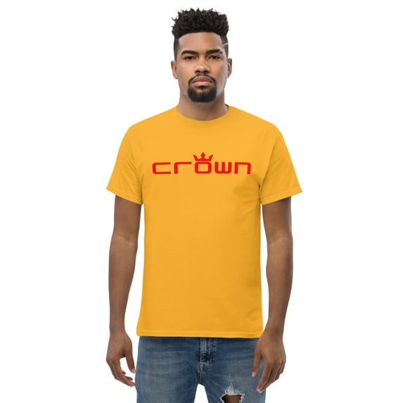 CROWN RED TITLE Men's classic tee (Gold, 4XL)