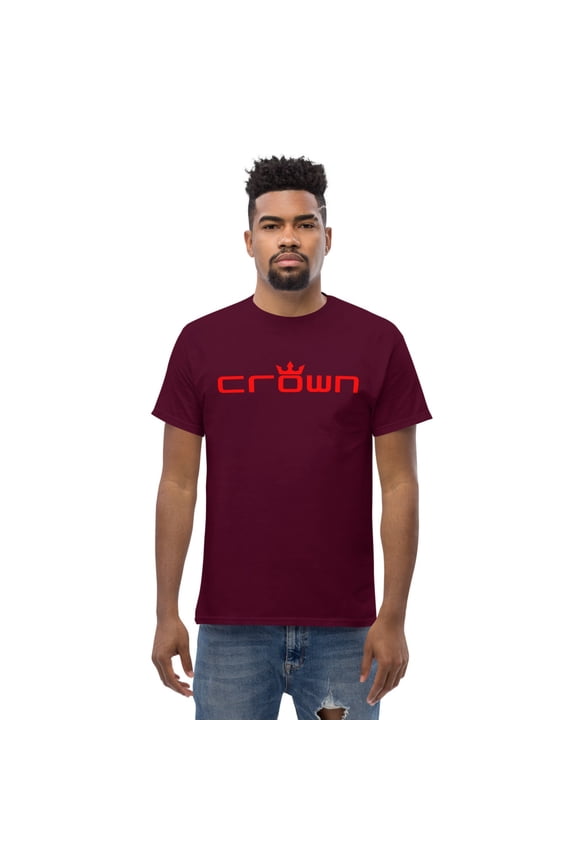 CROWN RED TITLE Men's classic tee (Maroon, XL)