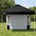 thumbnail image 1 of CROWN SHADES 10' x 10' One Push Pop Up Canopy Tent, Outdoor Shade with Built-in Side Pockets, Black, 1 of 8