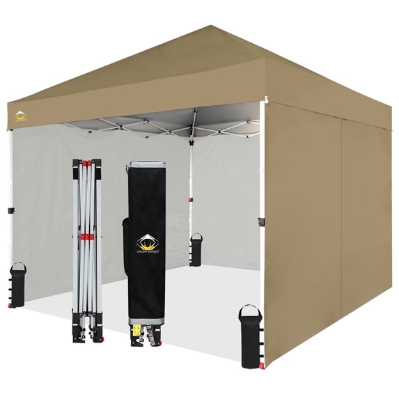 CROWN SHADES 10X10 Comercial Instant Canopy Pop Up Tent with Center ...