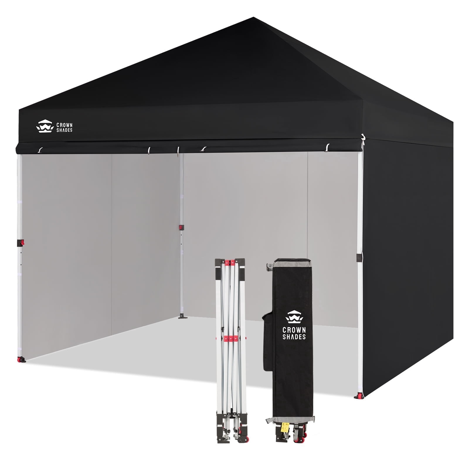 Crown Shades Commercial Instant Canopy 10x10, Center Lock, 4 Sidewalls ...