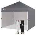 thumbnail image 1 of CROWN SHADES 10X10 Comercial Instant Canopy Pop Up Tent with Center Lock 4 Sidewalls Sto'N Go Bag Gray, 1 of 10