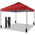 thumbnail image 1 of CROWN SHADES 10x10 Pop Up Canopy Patented Center Lock One Push Instant Outdoor Canopy Tent Red, 1 of 8
