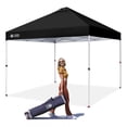 thumbnail image 1 of CROWN SHADES 10x10 Pop Up Canopy Tent with One Push Setup Easy Outdoor Sun Shade for Events, Parties, Camping Black, 1 of 8