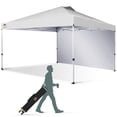 thumbnail image 1 of CROWN SHADES 12x12 Pop Up Canopy Tent Instant Commercial with 150D Silver Coated Fabric with 1 Sidewall White, 1 of 8