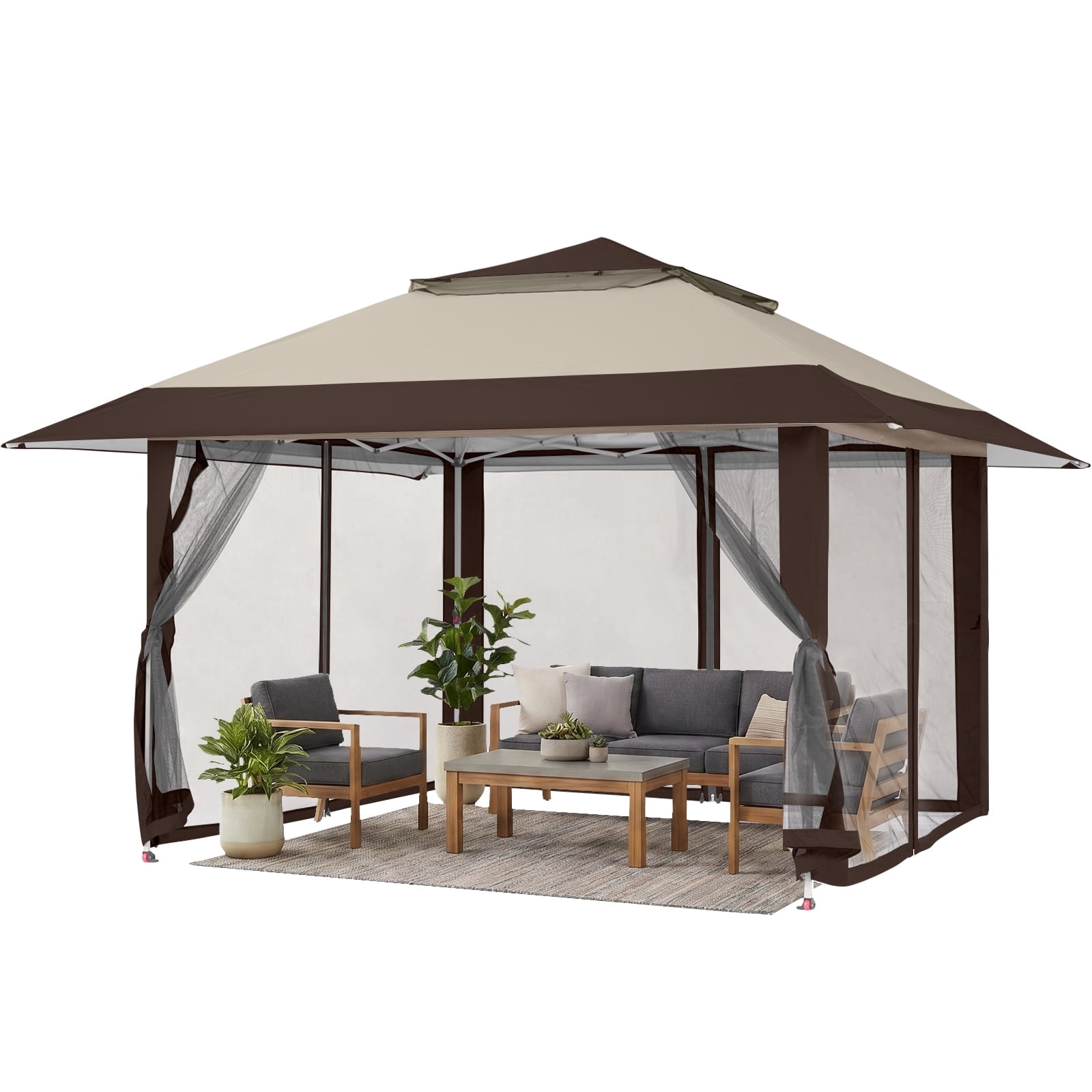 CROWN SHADES 13x13 Pop Up Gazebo Canopy Tent Gazebos Outdoor