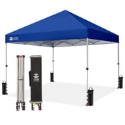 CROWN SHADES 8x8 Pop Up Canopy with One Push Setup Easy Outdoor Sun Shade for Events Parties Camping Navy Blue