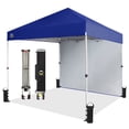 thumbnail image 1 of CROWN SHADES 8x8 Pop Up Canopy with 1 Side Wall One Push Setup Easy Outdoor Sun Shade for Events Parties Camping Navy Blue, 1 of 6