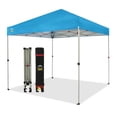 thumbnail image 1 of CROWN SHADES 8x8 Pop Up Canopy with One Push Setup Easy Outdoor Sun Shade for Events Parties Camping Sky Blue, 1 of 5