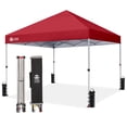 thumbnail image 1 of CROWN SHADES 8x8 Pop Up Canopy with One Push Setup Easy Outdoor Sun Shade for Events Parties Sky Blue, 1 of 7