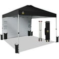 thumbnail image 1 of CROWN SHADES Canopy Tent 10x10 Pop Up Canopy Outdoor Shade with Pockets Sidewall, Easy Up Sun Shelter with One Person Set Up Center Lock Black, 1 of 8
