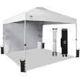 thumbnail image 1 of CROWN SHADES Canopy Tent 10x10 Pop Up Canopy Outdoor Shade with Pockets Sidewall, Easy Up Sun Shelter with One Person Set Up Center Lock White, 1 of 7