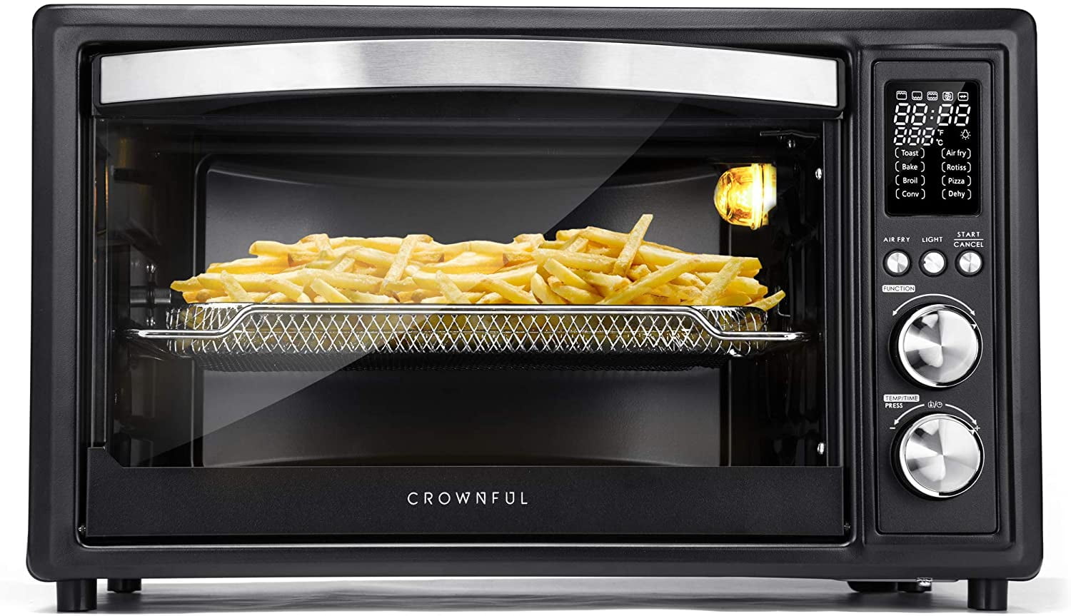 Air Fryer Rotisserie Toaster Oven,32QT X-Large Stainless Steel Combo 21 IN  1 Countertop Oven Dual Cook Patented Dual - AliExpress