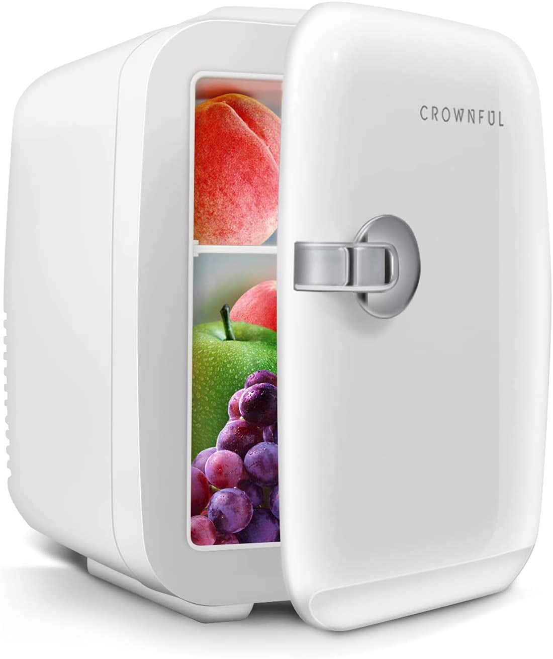  CROWNFUL Mini Fridge, 10 Liter/12 Can Portable Cooler and  Warmer Personal Fridge for Skin Care, Food, Medications, Great for Bedroom,  Office, Dorm, Car, ETL Listed (Black) : Home & Kitchen