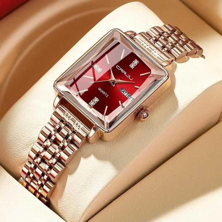 CRRJU Brand Watch for Women Square Analog Display Top Brand  display picture 3