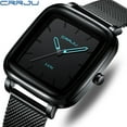 thumbnail image 1 of CRRJU Fashion Men Watch Waterproof Male Clock Stainless Steel Square Quartz Men Watch New, 1 of 5
