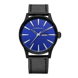 Watches CRRJU Mens Fashion Casual Waterproof Watch for Man Leather Strap Quartz Watch Men s Dress Date Watch Relogio Masculino Walmart