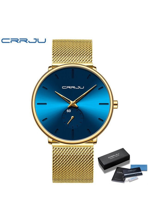 Men's Casual Sports Waterproof Watches Luxury Analog Quartz Wrist Watch for Men Stainless Steel Gold Watches 2021