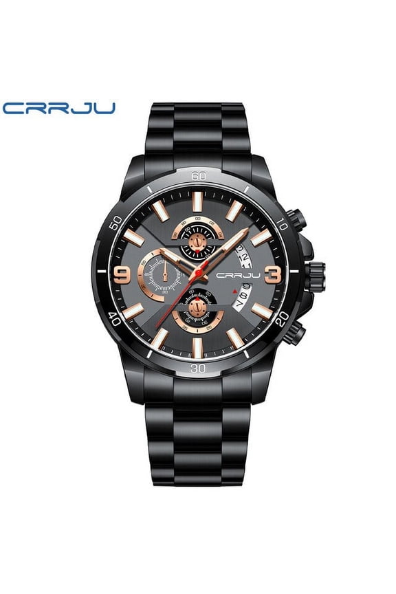 Men Watch Top Brand Stainless Steel Business Date Clock Waterproof Luminous Luxury Sport Quartz Wrist Watch