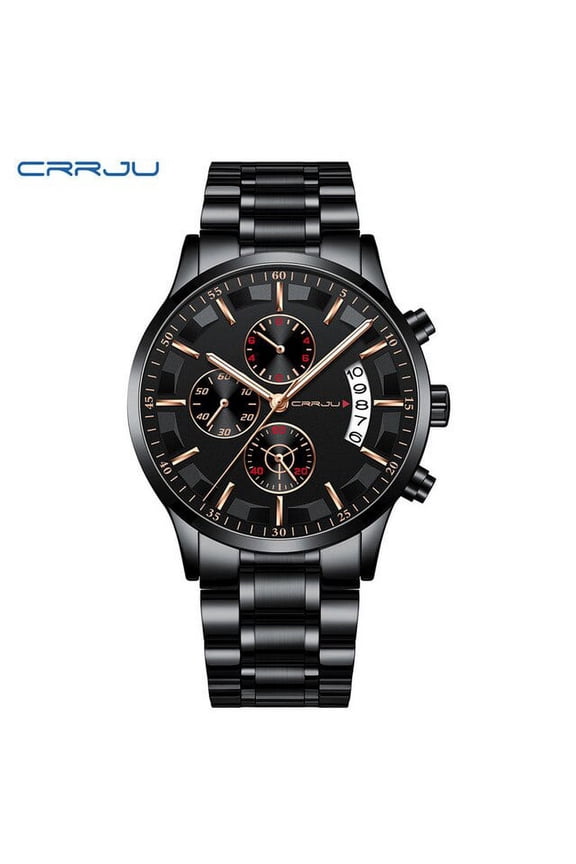 Mens Watches Top Brand Waterproof Sports Chronograph Stainless Steel Quartz Casual Clock Relogio Masculino