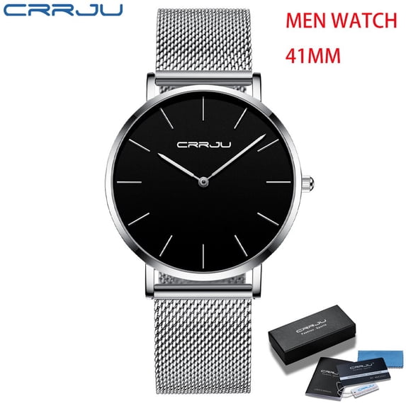 CRRJU New Fashion Mens Watches Top Brand Luxury Sport Waterproof Simple Ultra-Thin Watches Men Quartz Clock Relogio Masculino