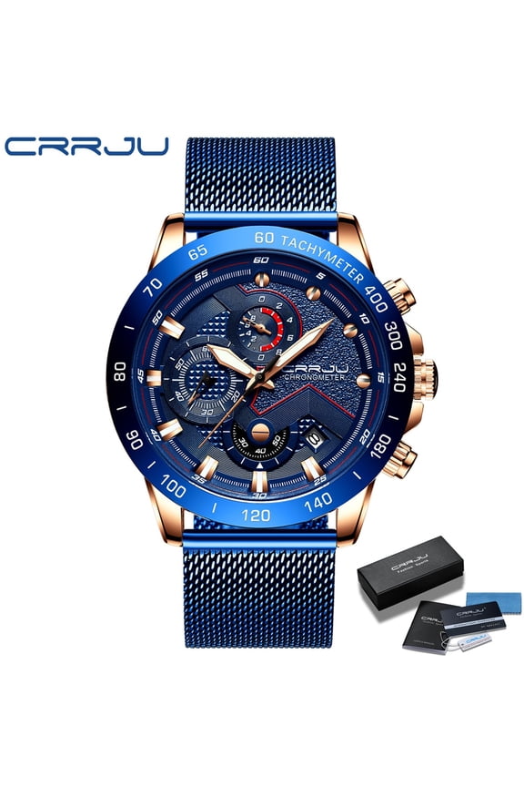 New Fashion Mens Watches with Stainless Steel Top Brand Luxury Sports Chronograph Quartz Watch Men Relogio Masculino