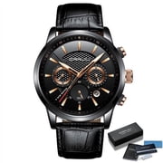 CRRJU New Fashion Stainless Steel Mens Watches Top Brand Luxury Waterproof Quartz Watch Men Date Dial Sport Chronograph