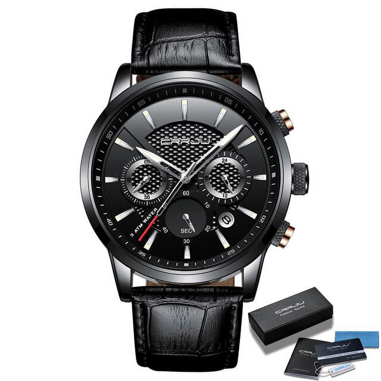 CRRJU New Fashion Stainless Steel Mens Watches Top Brand Luxury