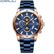 CRRJU Top Brand Sports Chronograph Quartz Wristwatch reloj hombre Luxury Men Automatic Wristwatch 321L Stainless Steel Watch