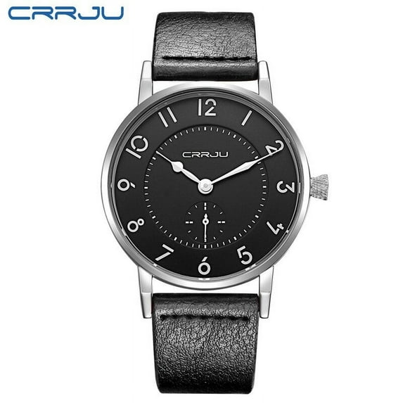 CRRJU Watch Men Fashion Sport Quartz Clock Mens Watches Top Brand Luxury Leather Business Waterproof Watch Relogio Masculino
