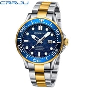 CRRJU Watch for Men Luxury Japan Movement Quartz Wristwatch Stainless Steel Fashion Date Male Clock Relogio Masculino